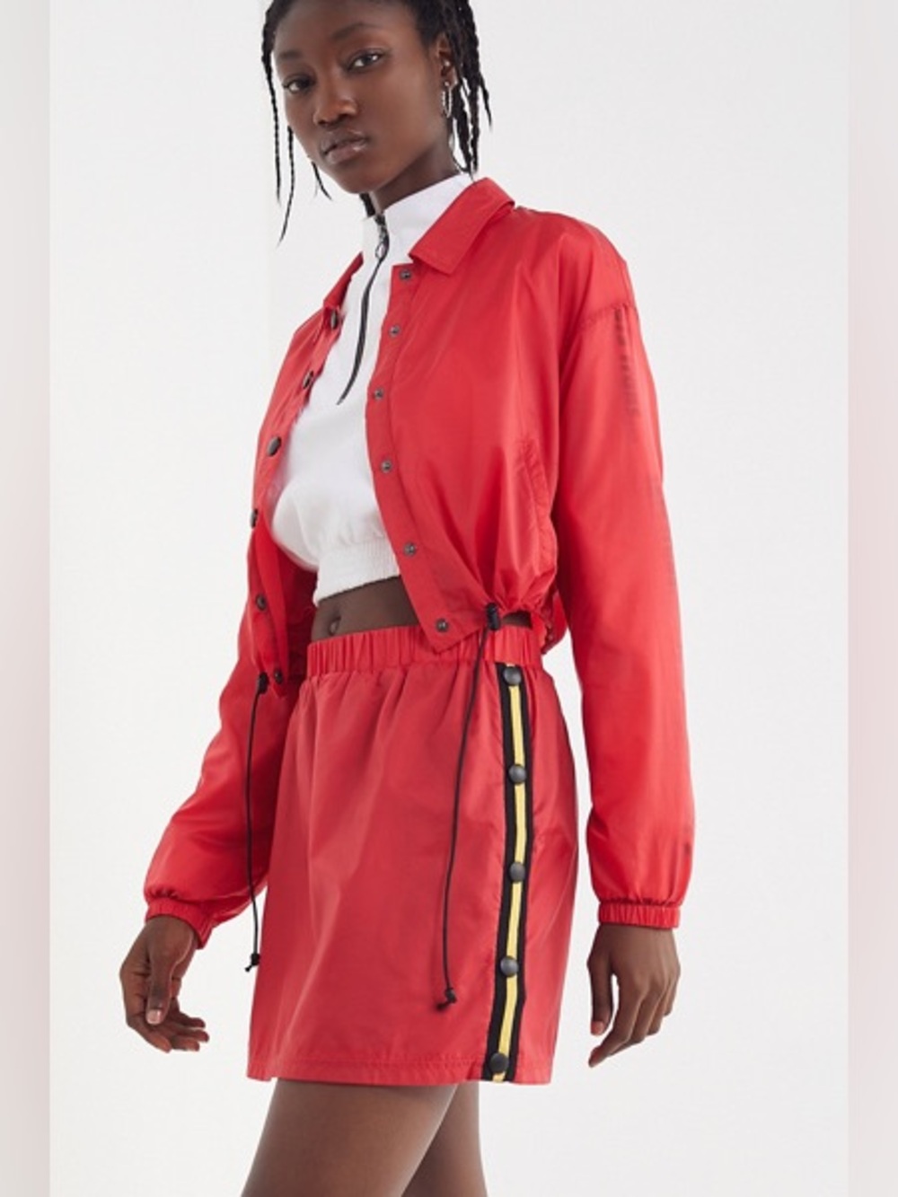 UO Shaina Nylon Mini Skirt